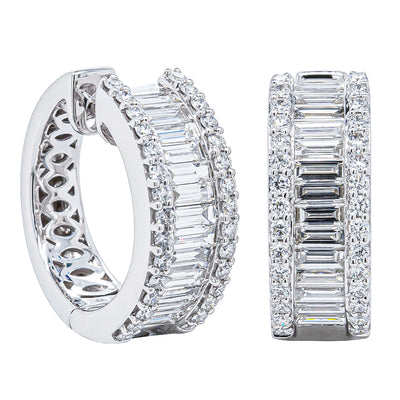 18ct White Gold 2.50ct Diamond Earrings-Earrings-Walker & Hall