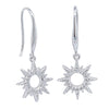 14ct White Gold .13ct Diamond Sol Earrings-Earrings-Walker & Hall