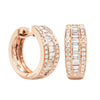 18ct Rose Gold Diamond Imperial Hoop Earrings-Earrings-Walker & Hall