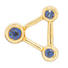 18ct Yellow Gold Sapphire Single Water Element Earring-Earrings-Walker & Hall