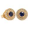 18ct Yellow Gold 1.20ct Sapphire & Diamond Earrings-Earrings-Walker & Hall