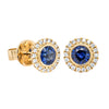 18ct Yellow Gold 1.10ct Sapphire & Diamond Isla Earrings-Earrings-Walker & Hall