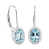 18ct White Gold Aquamarine & Diamond Mini Sierra Earrings-Earrings-Walker & Hall