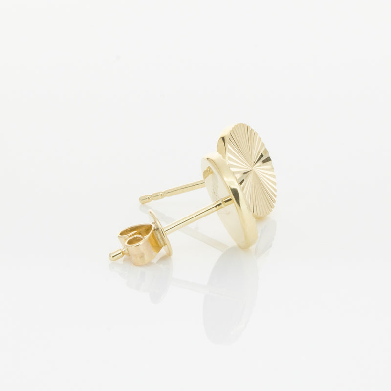 9ct Yellow Gold Reflections Stud Earrings-Earrings-Walker & Hall