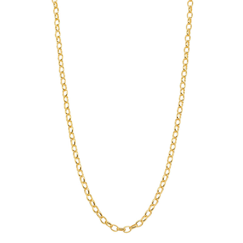 9ct Yellow Gold Oval Belcher Chain-Necklace-Walker & Hall