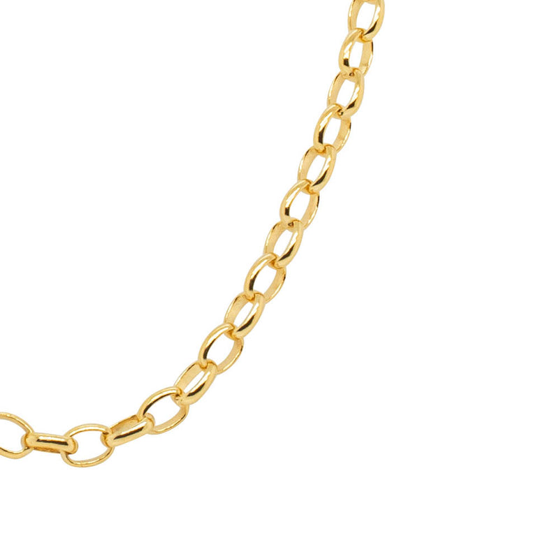 9ct Yellow Gold Oval Belcher Chain-Necklace-Walker & Hall