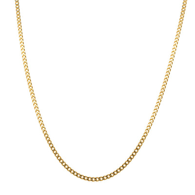 9ct Yellow Gold Curb Chain-Necklace-Walker & Hall