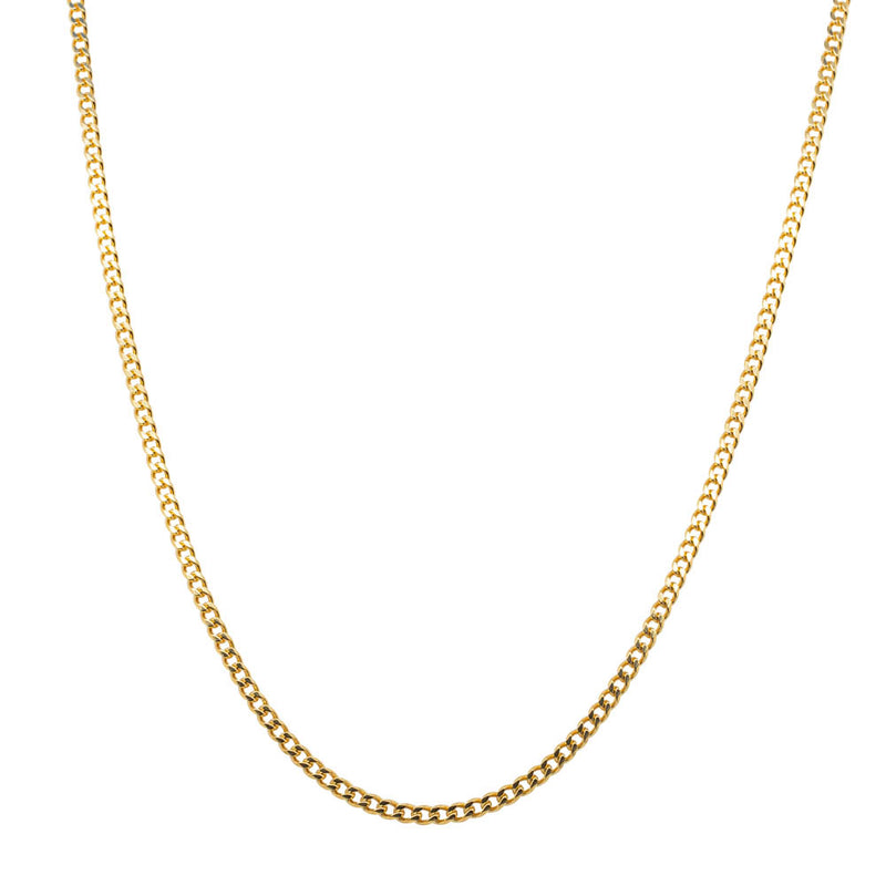 9ct Yellow Gold Curb Chain-Necklace-Walker & Hall