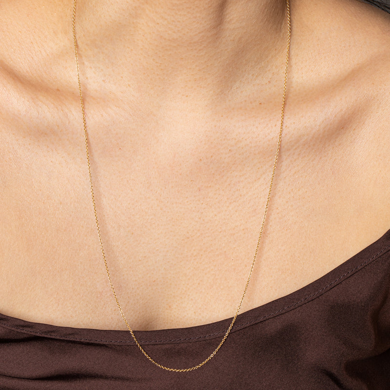 9ct Yellow Gold Cable Chain-Necklace-Walker & Hall