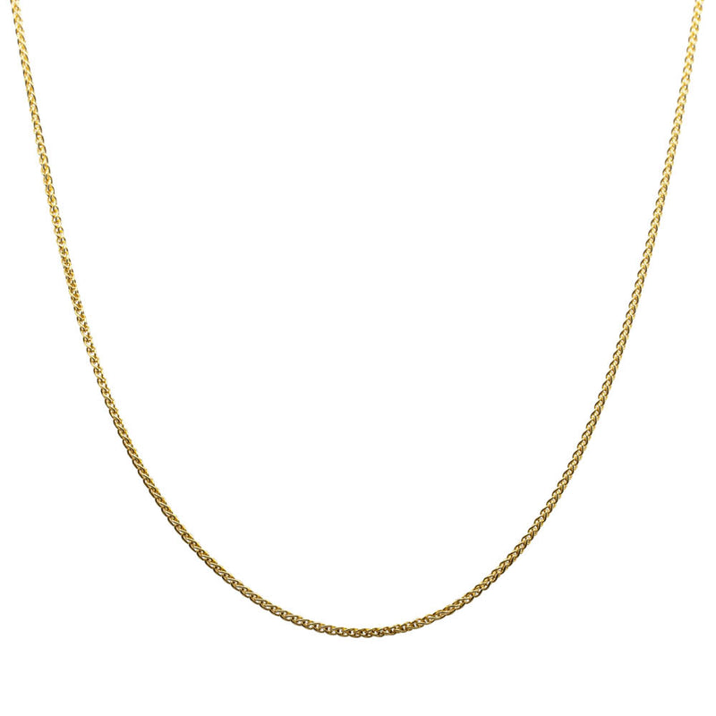 18ct Yellow Gold 1mm Wheat Chain-Necklace-Walker & Hall