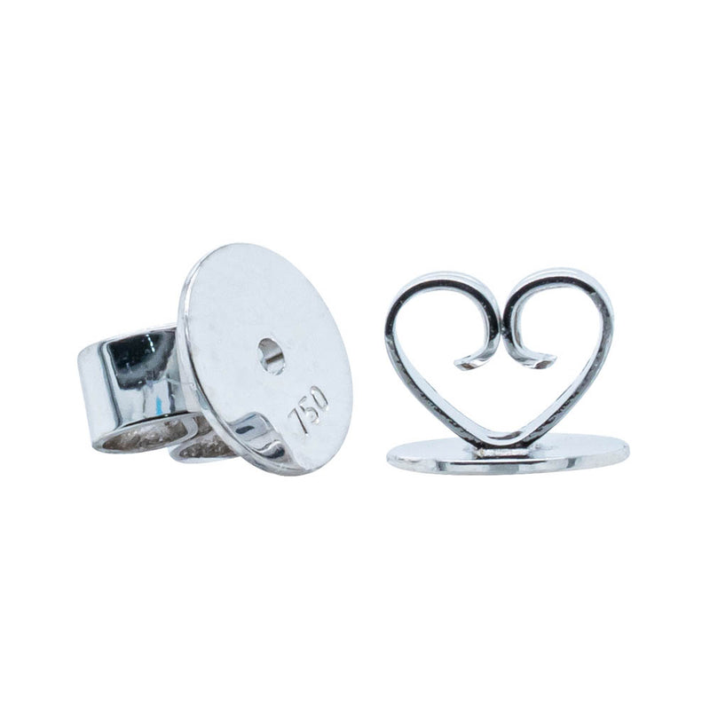 18ct White Gold Large Butterfly - Single-Earrings-Walker & Hall