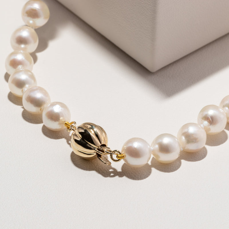 9ct Yellow Gold Akoya Pearl Strand-Necklace-Walker & Hall