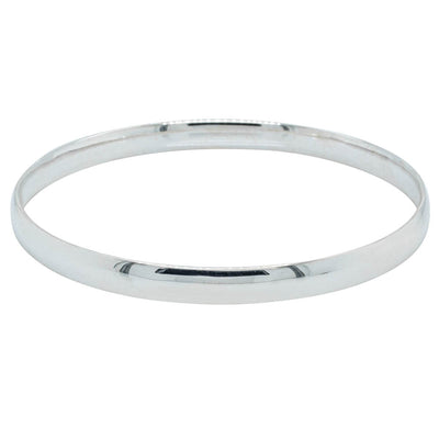 Sterling Silver 5.3mm Bangle-Bracelet-Walker & Hall