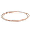 9ct Rose Gold & Sterling Silver Entwined Bangle-Bracelet-Walker & Hall
