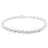 Sterling Silver Navette Link Bracelet-Bracelet-Walker & Hall