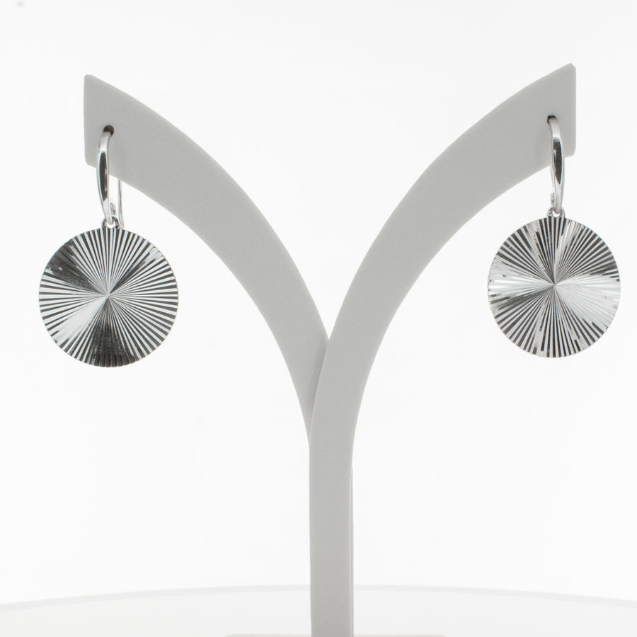 Sterling Silver Reflections Hook Earrings-Earrings-Walker & Hall