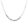 Sterling Silver Figaro Link Chain-Necklace-Walker & Hall