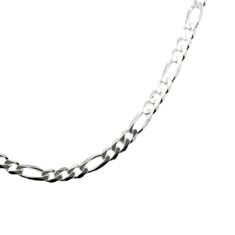 Sterling Silver Figaro Link Chain-Necklace-Walker & Hall