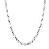 Sterling Silver Navette Link Necklace-Necklace-Walker & Hall