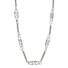 Deja Vu Sterling Silver Fancy Link Necklace-Necklace-Walker & Hall