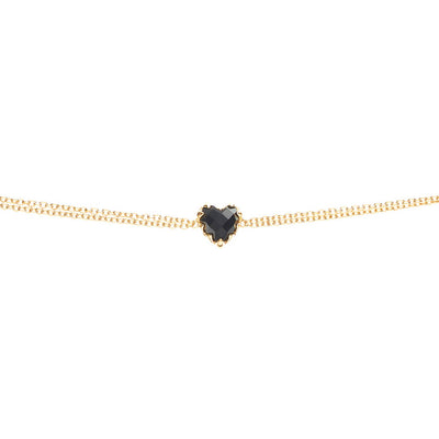 Stolen Girlfriends Club Love Claw Bracelet - Gold Plated & Onyx-Bracelet-Walker & Hall