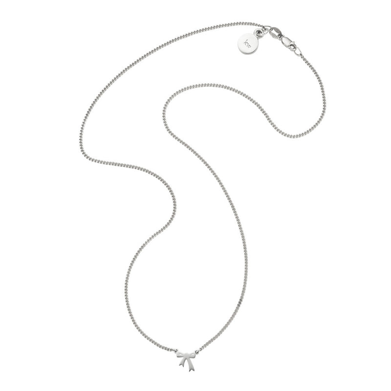 Karen Walker Mini Bow Necklace - Sterling Silver-Necklace-Walker & Hall