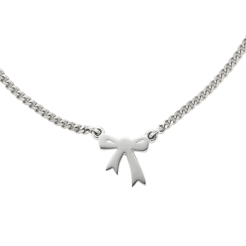 Karen Walker Mini Bow Necklace - Sterling Silver-Necklace-Walker & Hall