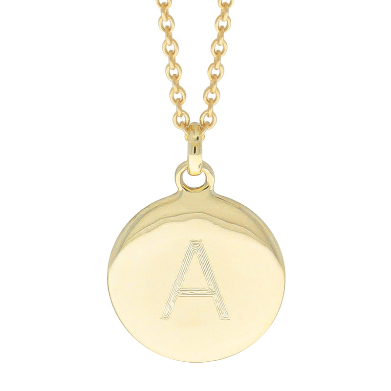 9ct Yellow Gold Pebble Pendant-Necklace-Walker & Hall