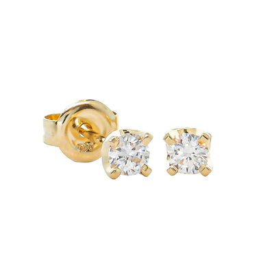18ct Yellow Gold .25ct Diamond Studs-Earrings-Walker & Hall