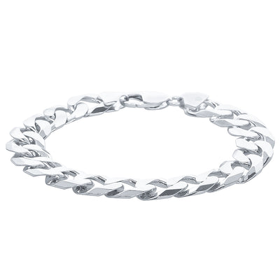 Sterling Silver Cuban Chain Bracelet-Bracelet-Walker & Hall