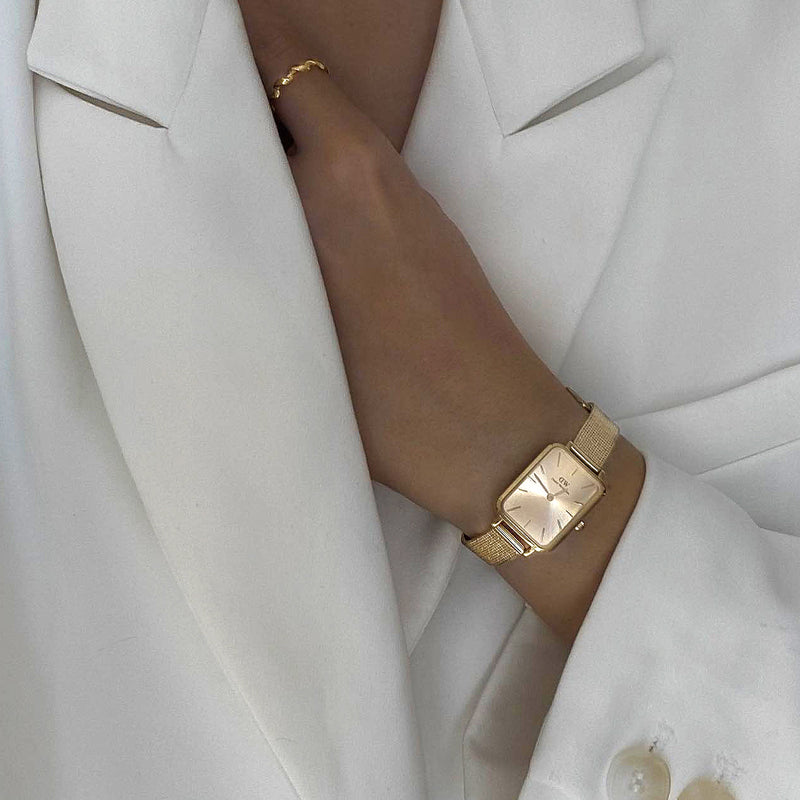 Daniel Wellington Quadro Unitone Watch - Yellow Gold-Watch-Walker & Hall