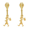 Karen Walker Runaway Girl Hoop Earrings - 9ct Yellow Gold-Earrings-Walker & Hall