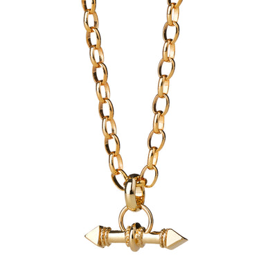 Karen Walker Arrow FOB Chain - 9ct Yellow Gold-Necklace-Walker & Hall