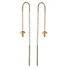 Karen Walker Mushroom Thread Earrings - 9ct Yellow Gold-Earrings-Walker & Hall