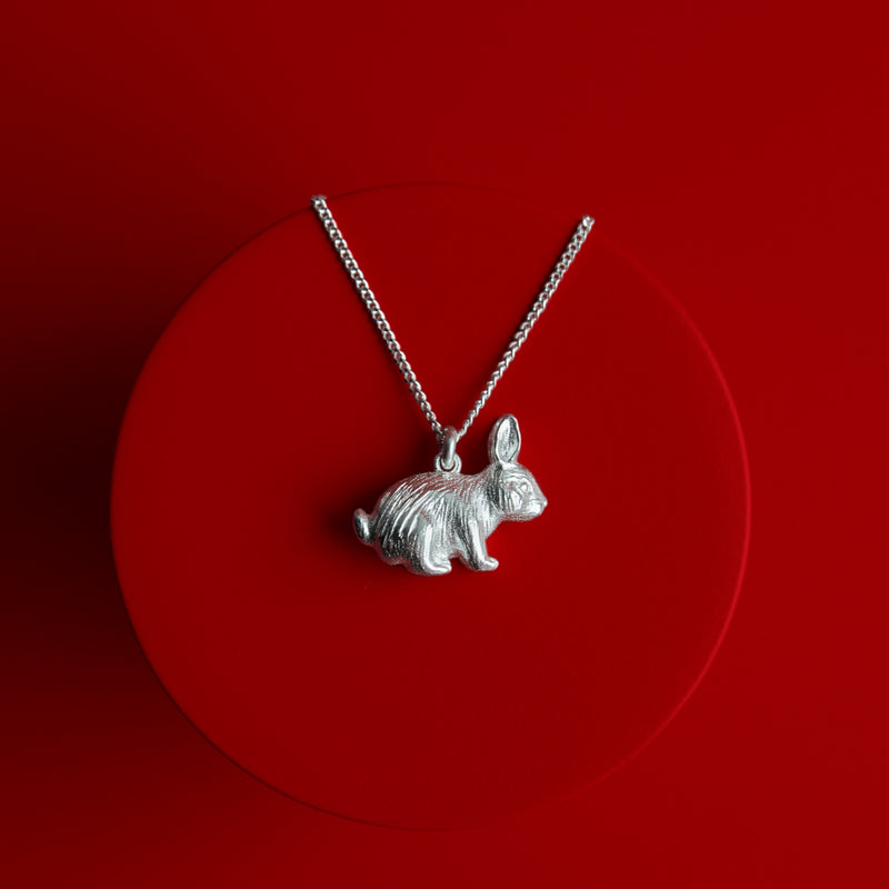 Karen Walker Lunar Rabbit Necklace - Sterling Silver-Necklace-Walker & Hall
