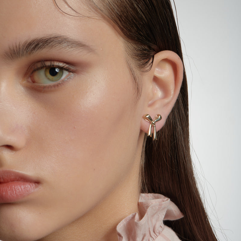 Karen Walker Bow Studs - Sterling Silver-Earrings-Walker & Hall