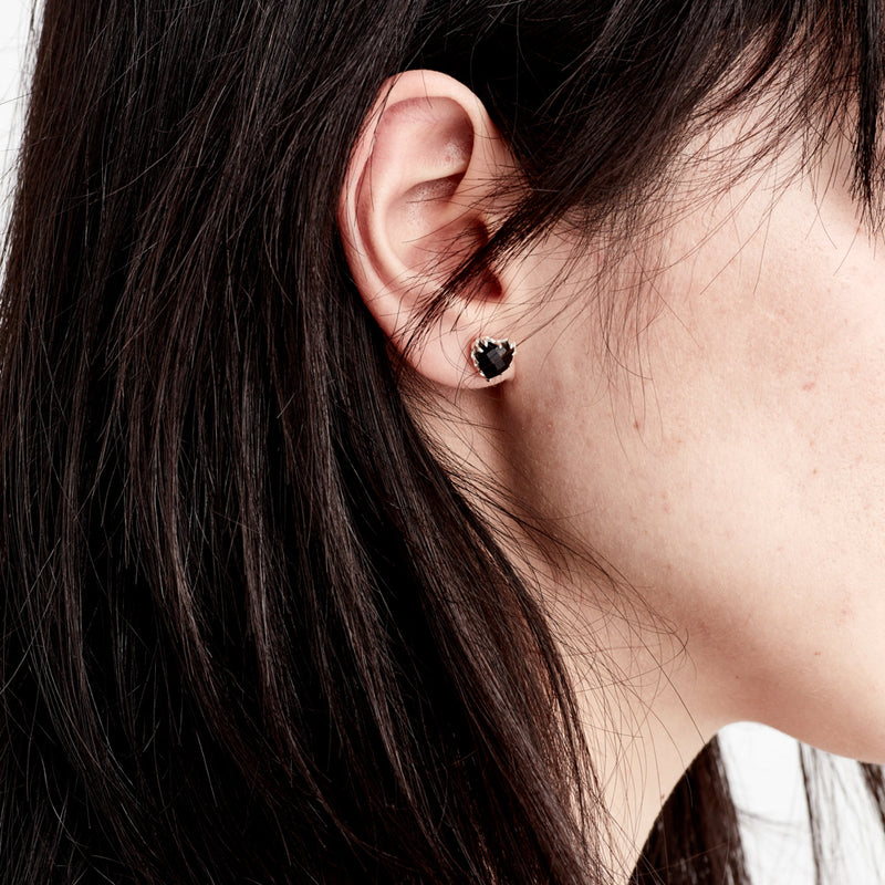 Stolen Girlfriends Club Love Claw Earrings - Sterling Silver & Onyx-Earrings-Walker & Hall